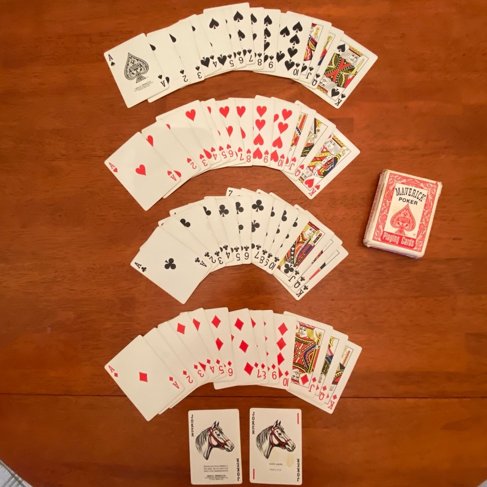 1984 l Hoyle Products I Maverick Poker No. 1205 Red Deck Playing Cards